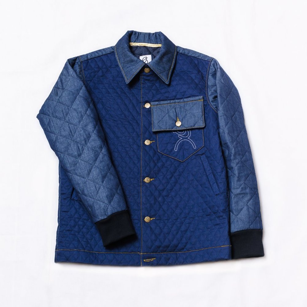 Two Tone Cotton Quilted Jacket